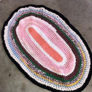 Vintage handmade braided rug.